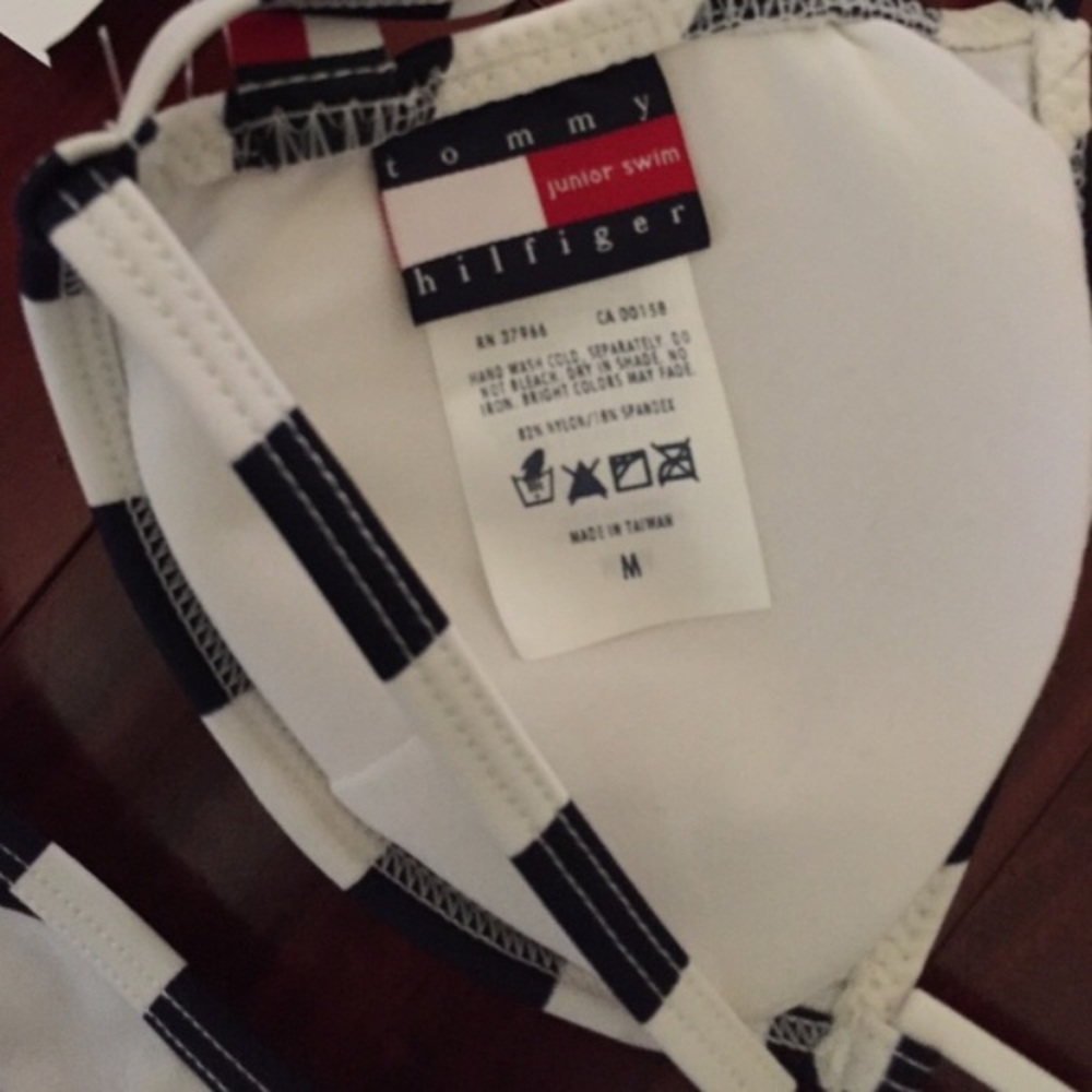 TOMMY HILFIGER navy and white stripe bikini set - Picture 4 of 4